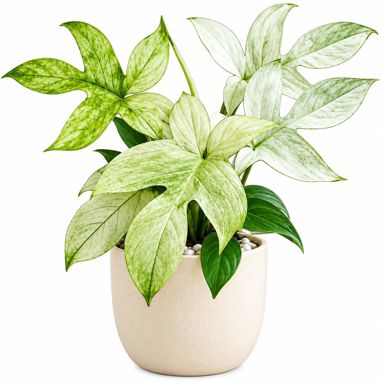 Philodendron Florida Ghost Verigated -(Healthy Live Plant in Jiffy Bag)