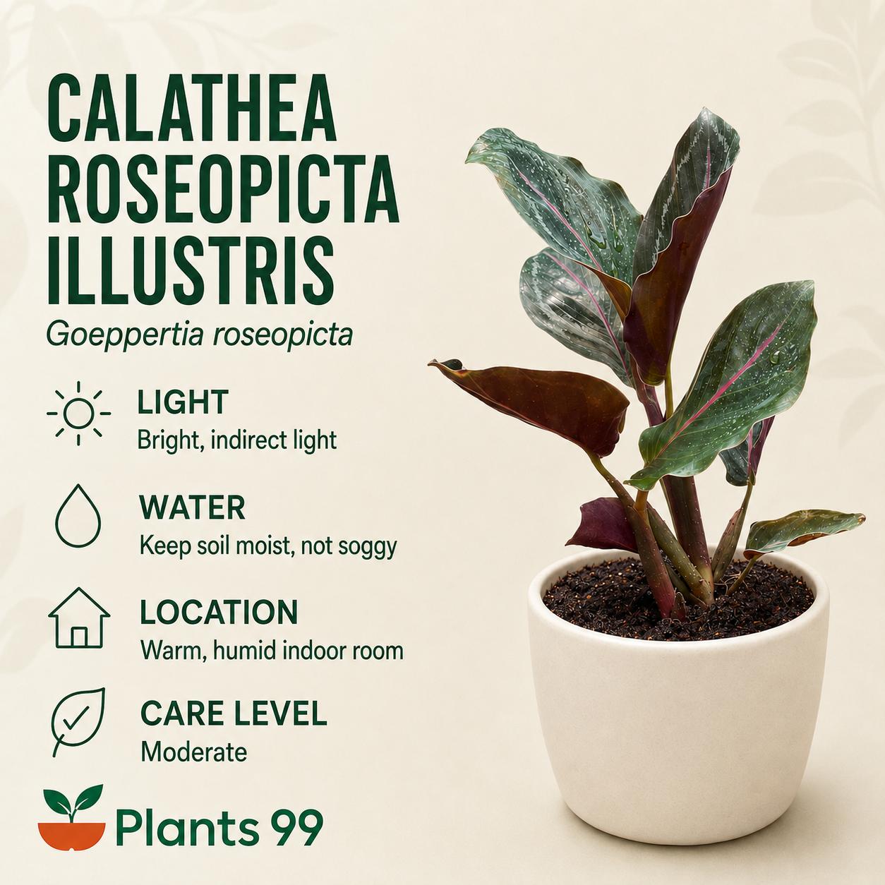 Calathea Roseopicta Illustris – 8.5 cm Pot