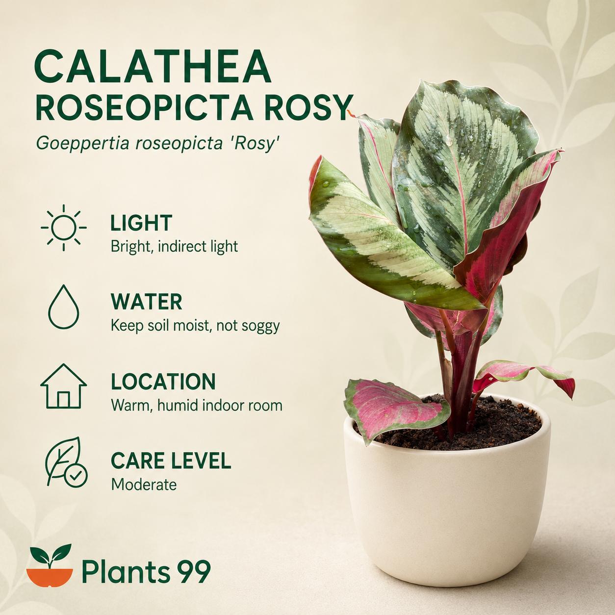 Calathea Roseopicta Rosy – 8.5 cm Pot